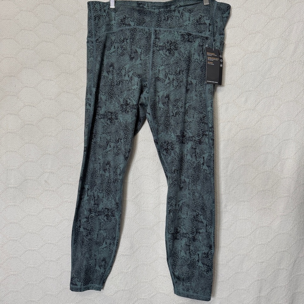 Avia Snake Print Leggings XXL 20 High Rise Recycled Side Pocket
